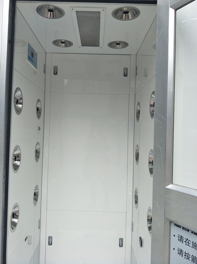Podwójne dmuchanie Cleanroom Air Shower Pojedyncze aluminiowe drzwi W1400xD1000xH2100mm 3